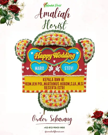 Papan Bunga Pernikahan Tampang